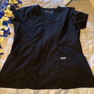 Black Greys Anatomy Scrub Top
